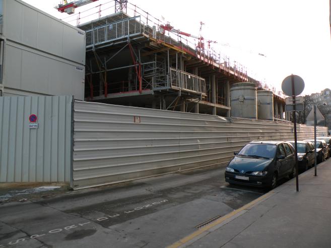  chantier du pôle hospitalier Port-Royal, rue Henri Barbusse